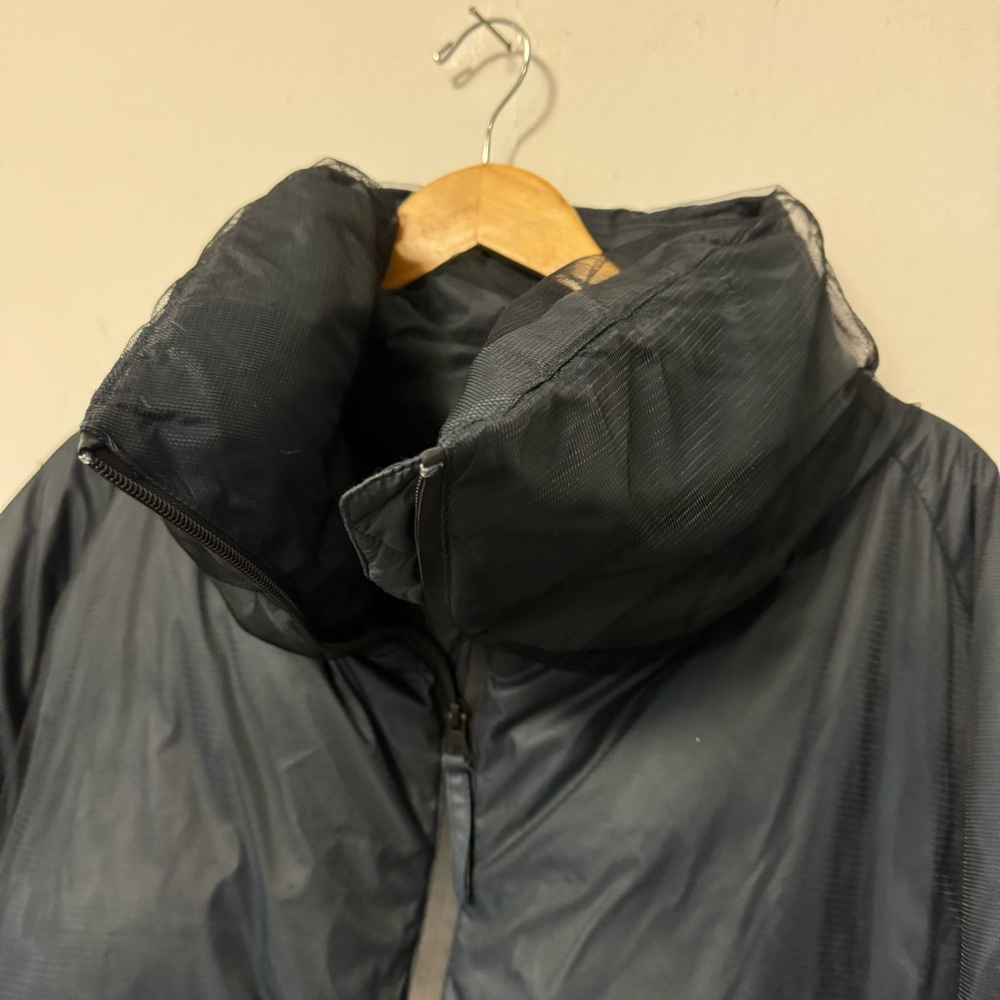 Rundholz Black Label Tulle Overlay Down Jacket Navy Oversized Puffer Coat Medium - Picture 7 of 15